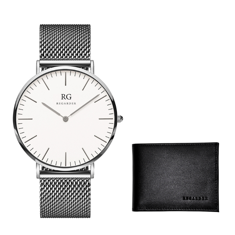 SET LUXURY PIEDRA ESTERLINA + BILLETERA